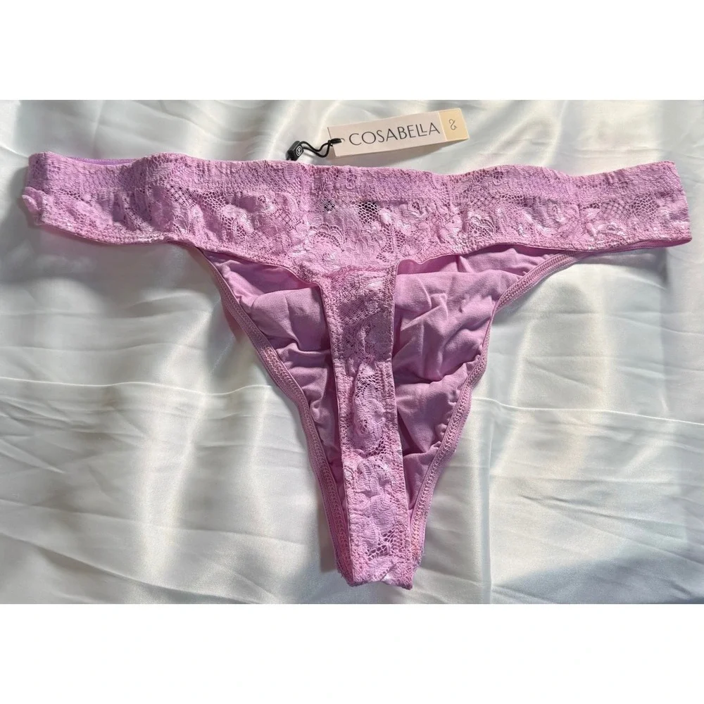 Cosabella NSN Men's Lace G-String Italian Lace Thong Neela Flower  size XL NWT